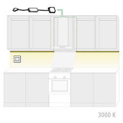 KIT-CORNER 4m + dimmer 3000 K