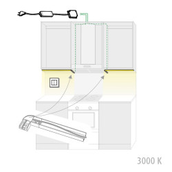 KIT-LINEA 2m + dimmer 3000 K