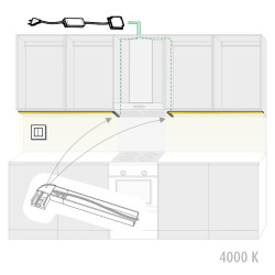 KIT-LINEA 4m + dimmer 4000 K