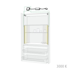 Aamiaiskaappi SET pystyvalo 2x1m 3K