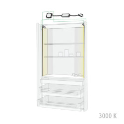 Aamiaiskaappi SET pystyvalo 2x2m 3K