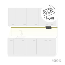 KIT-LUXOR 2m 4000K + Luxa-31 pistorasia