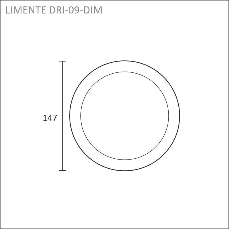DRI-09DIM vit panellampa