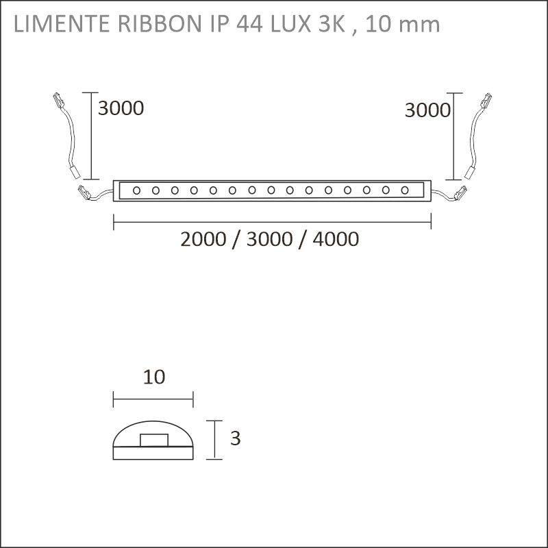 RIBBON IP44 LUX 3000K