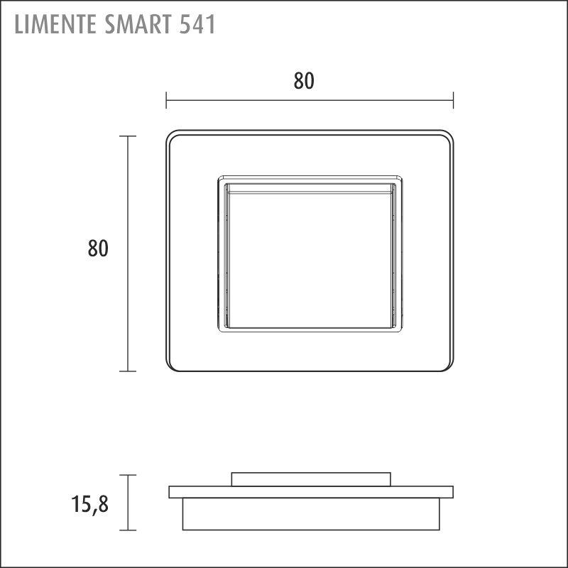 LIMENTE SMART LX-dimmer enkel glas