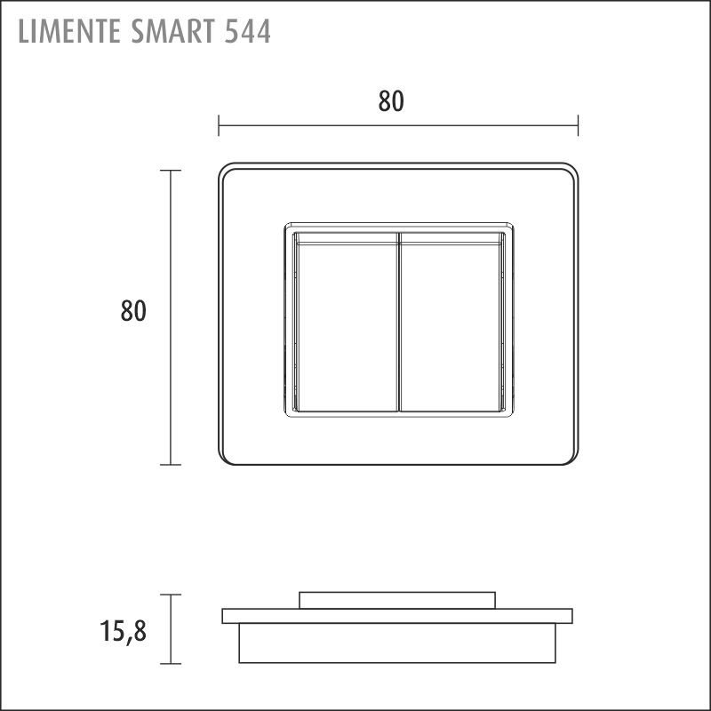 LIMENTE SMART LX-säädin 2-osainen musta lasi