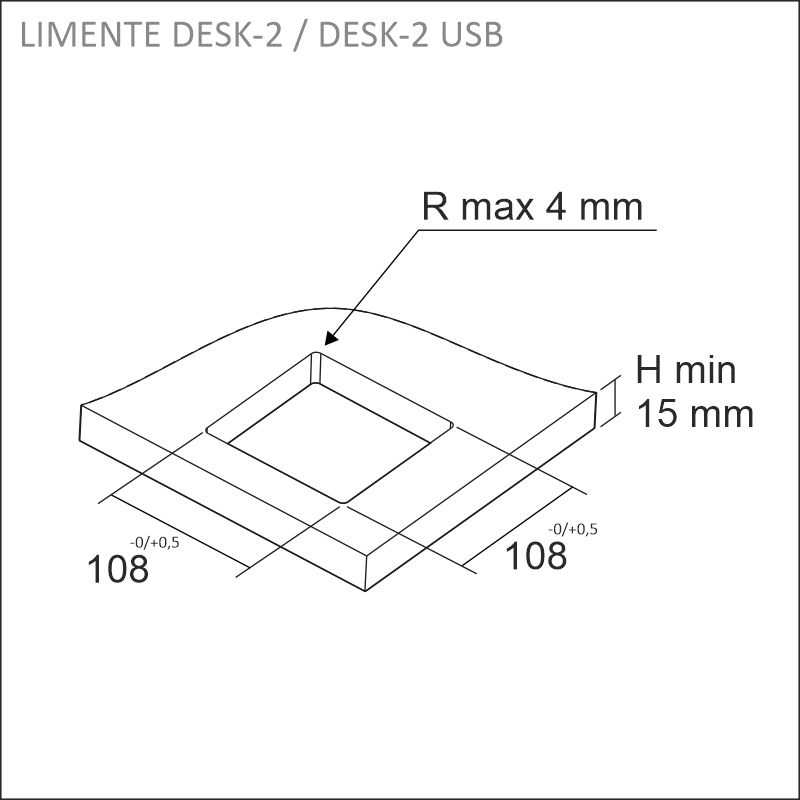 DESK-2 USB socket