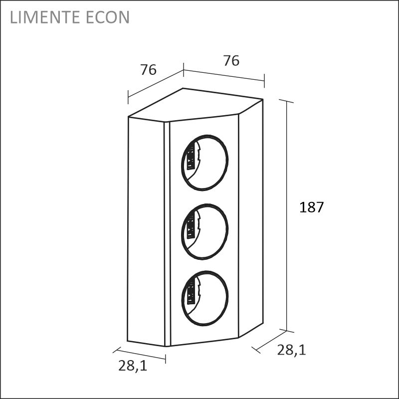 LIMENTE ECON-3 corner socket