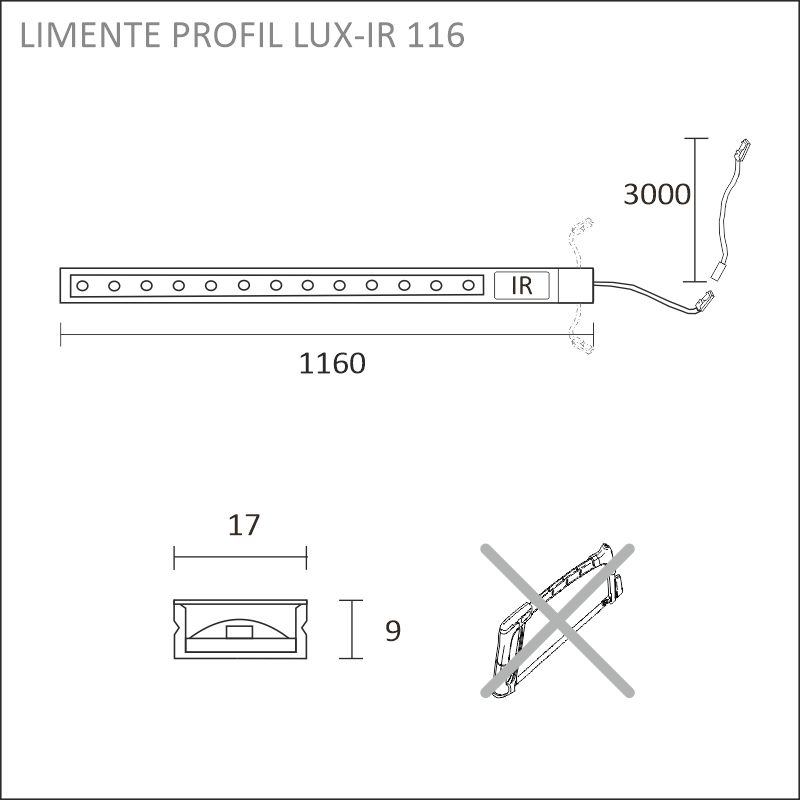 PROFIL LUX-IR aluminium