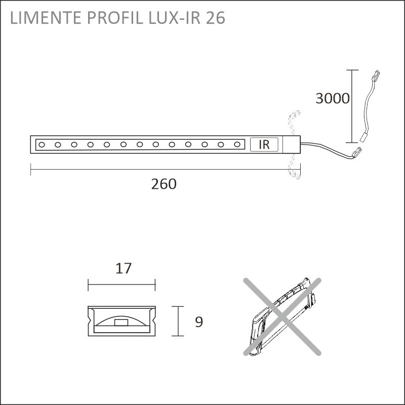 LED-PROFIL LUX-IR alumiini