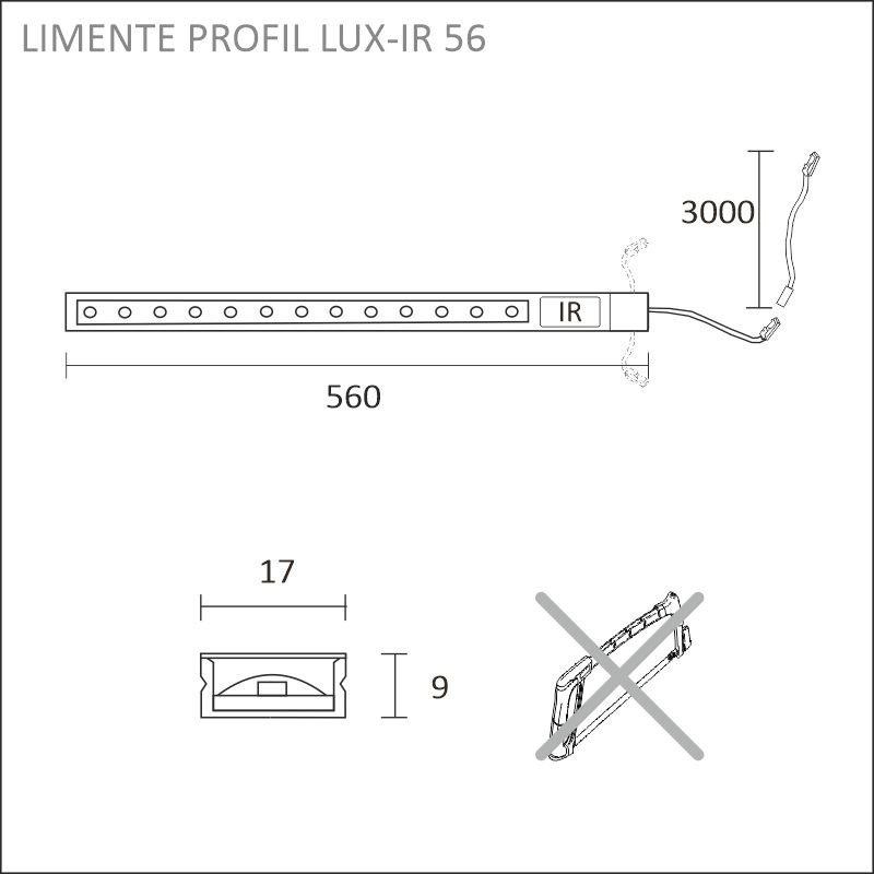 PROFIL LUX-IR alumiini