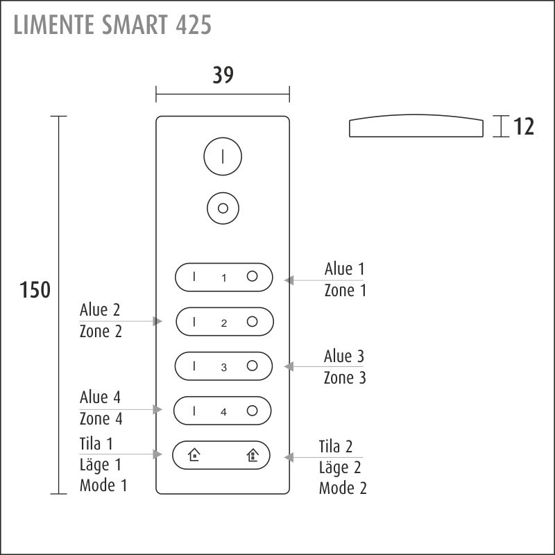 LIMENTE SMART 451 24 V, langaton valonohjaus