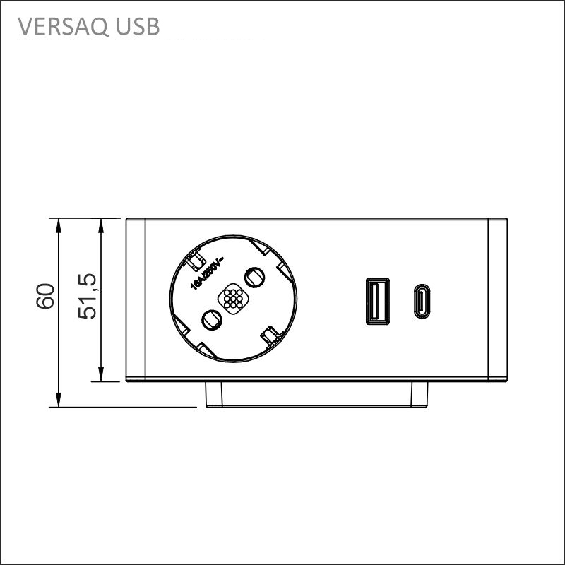 VERSAQ USB socket white